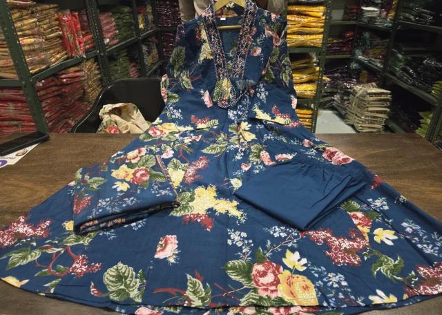 Jaipuri 3pcs readymade kurti wholesale market in surat  - wholesale export